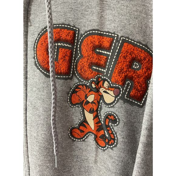 Disneyland Resort Full Zip Hoodie XL Gray Sweatshirt Unisex Adult Tigger Exc - Picture 7 of 8